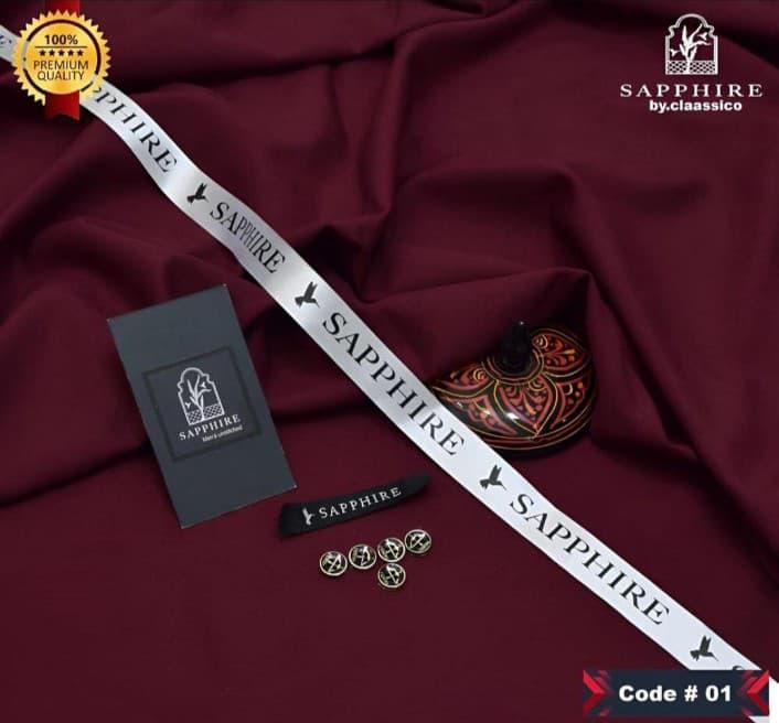 Men’s Unstitched Wash And Wear Plain Suit