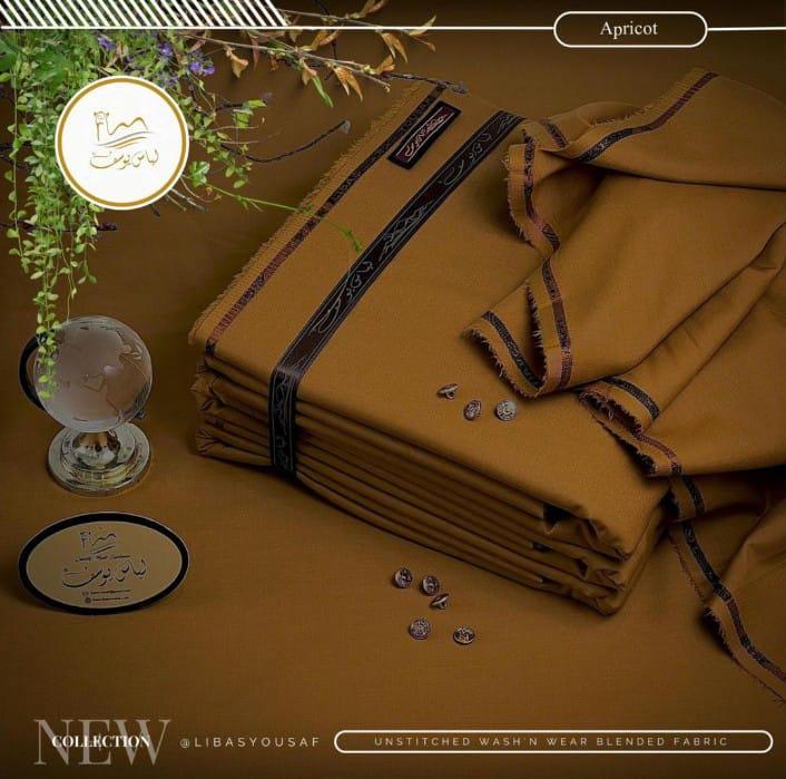 Men’s Unstitched Wash And Wear Plain Suit