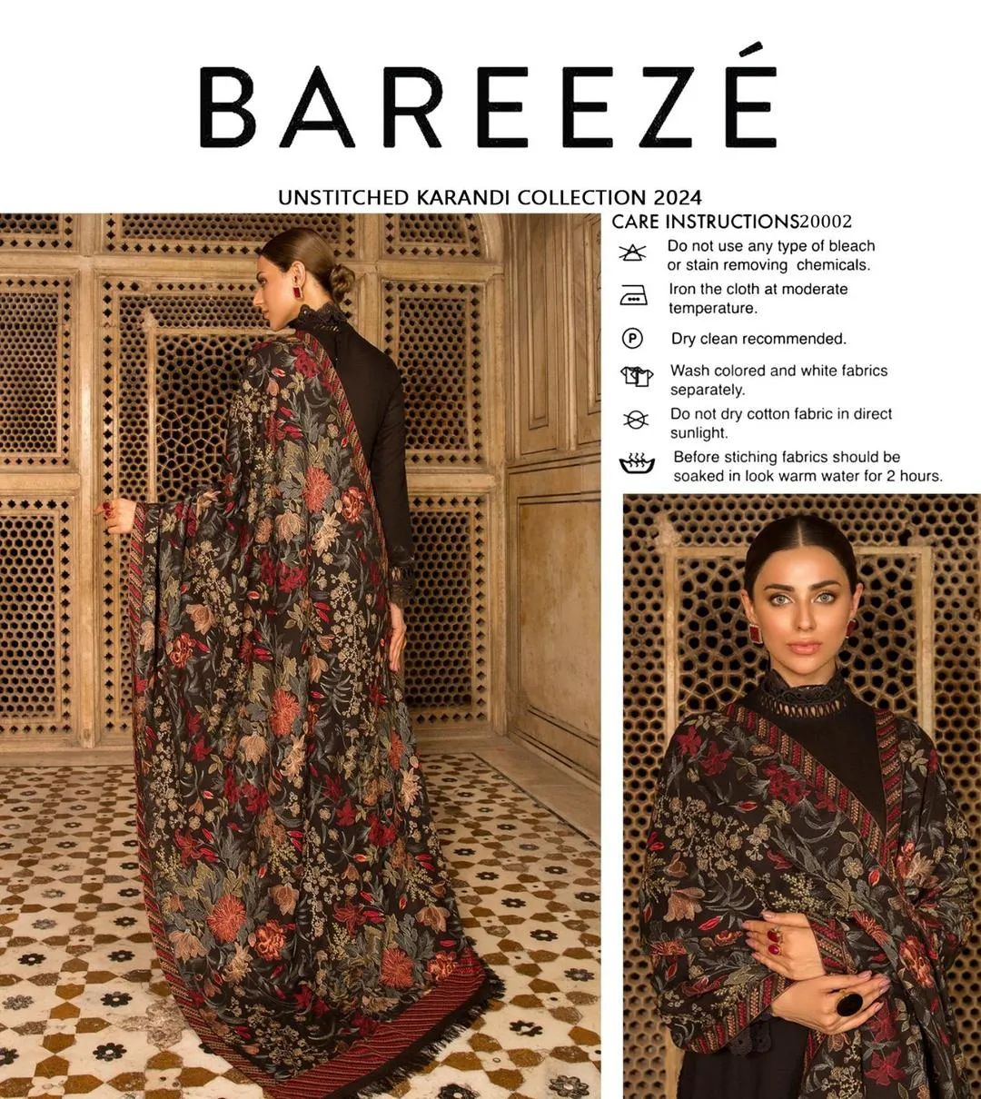 3 Pcs Women's Unstitched Embroidered Suit