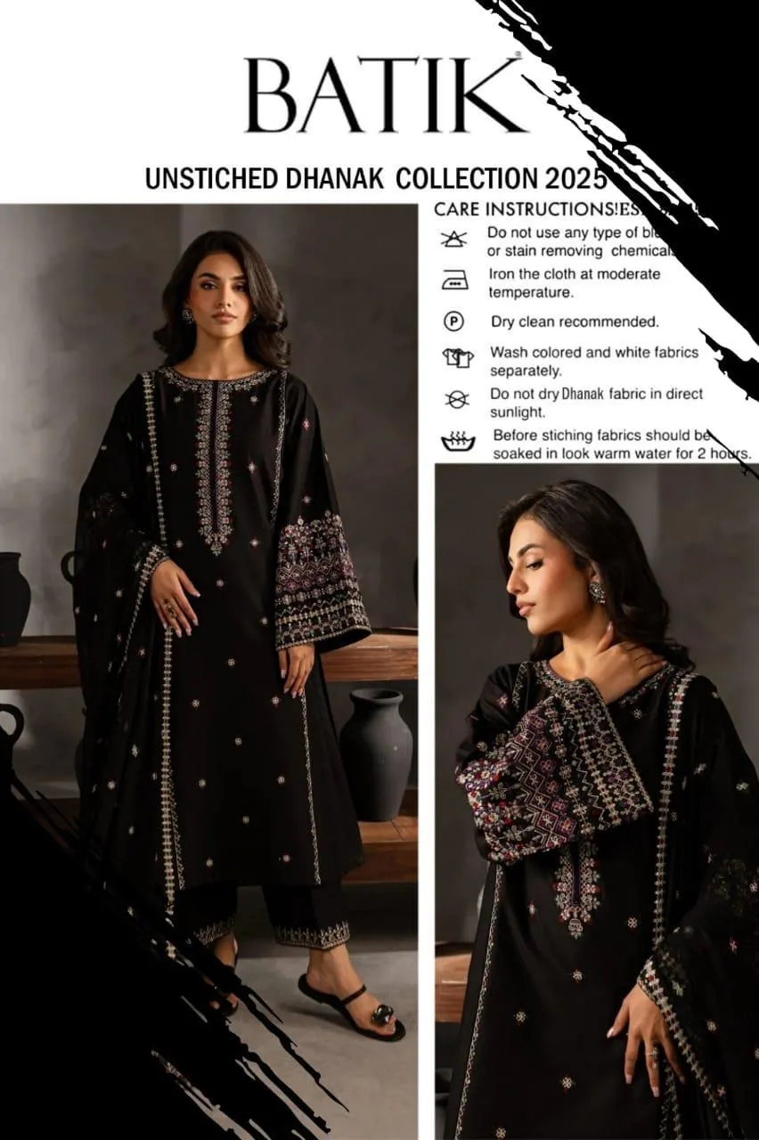 3 Pcs Women's Unstitched Embroidered Suit