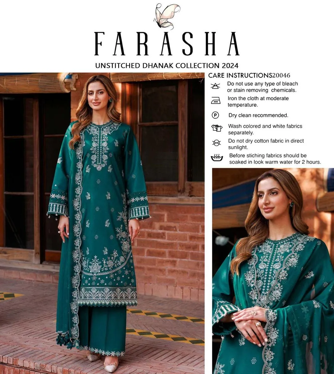 3 Pcs Women's Unstitched Embroidered Suit