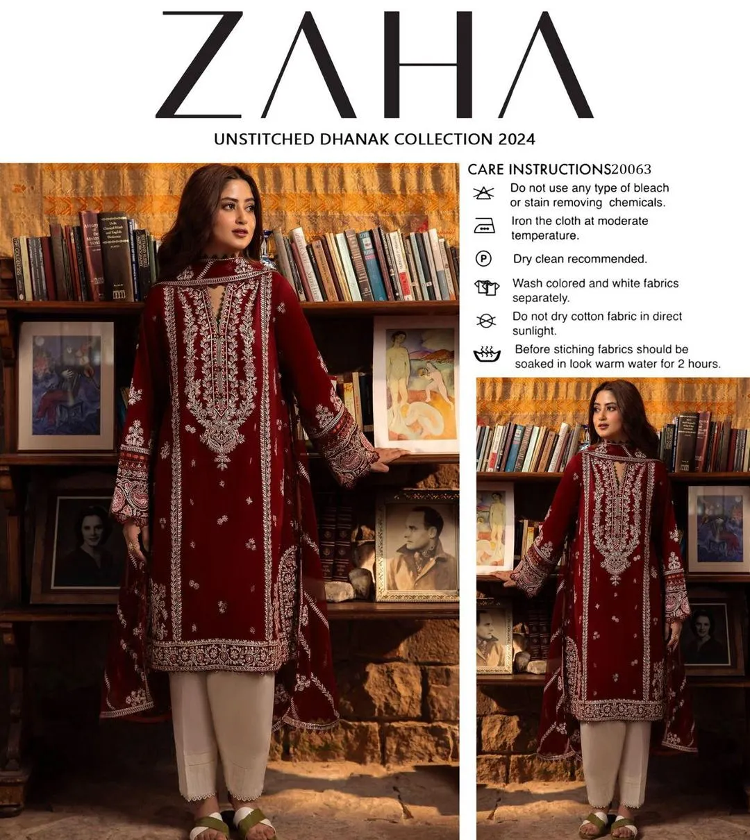 3 Pcs Women's Unstitched Embroidered Suit