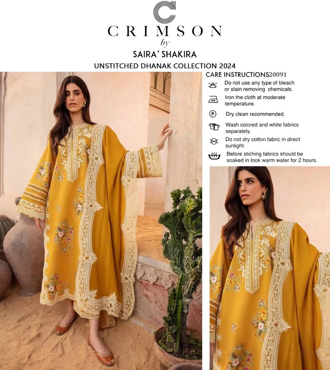 3 Pcs Women's Unstitched Embroidered Suit