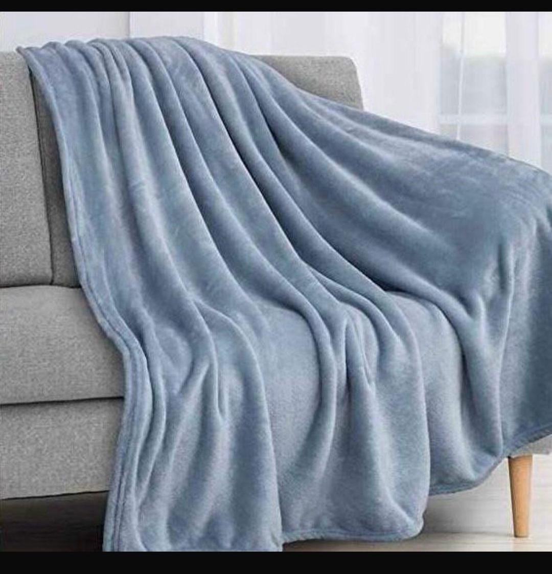 Fleece Plain Double Bed Blanket