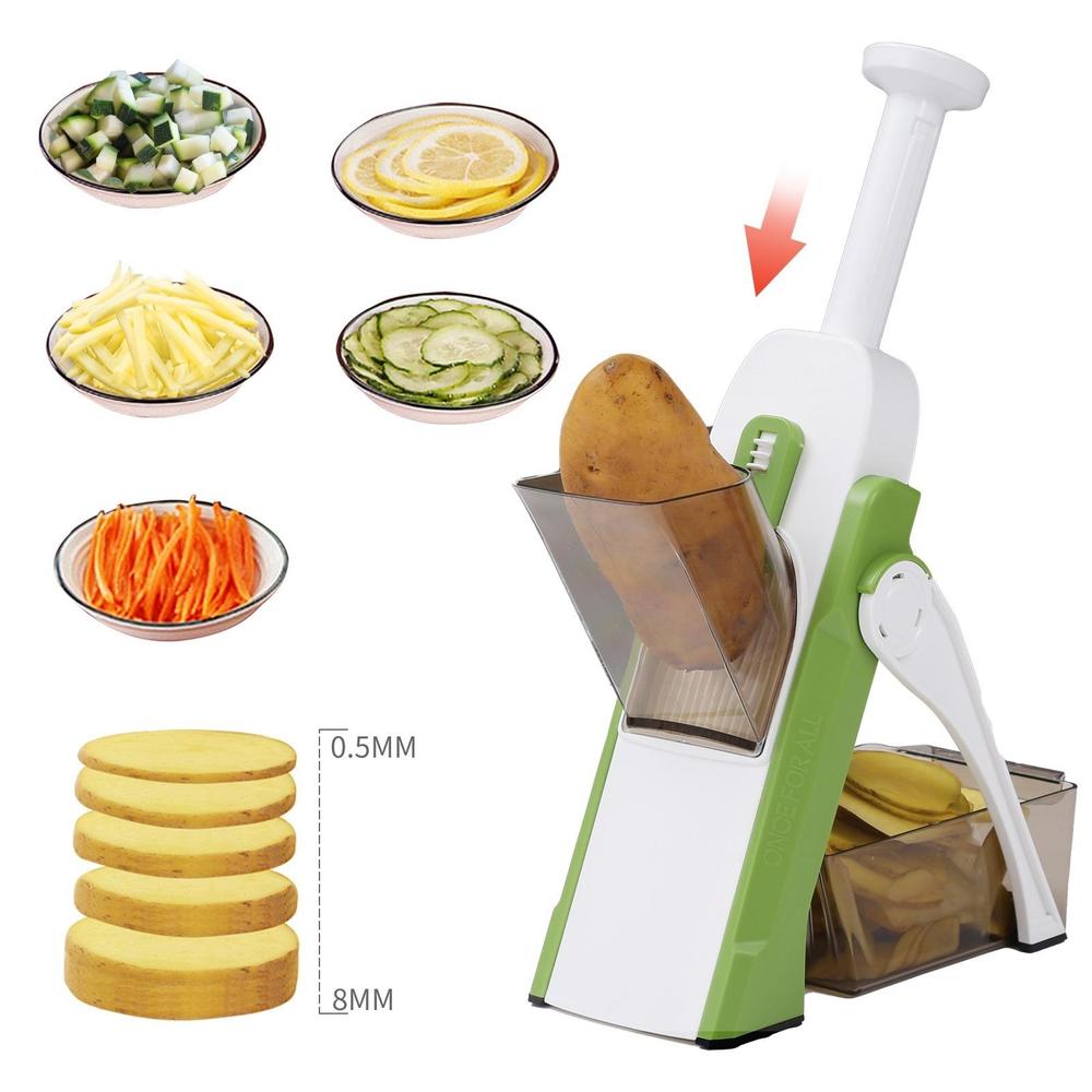 Multifunctional Vegetable Cutter with Stainless Steel Blades