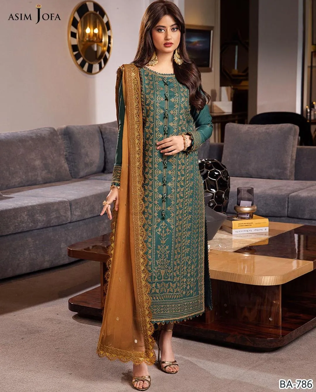 3 Pcs Women's Unstitched Embroidered Suit