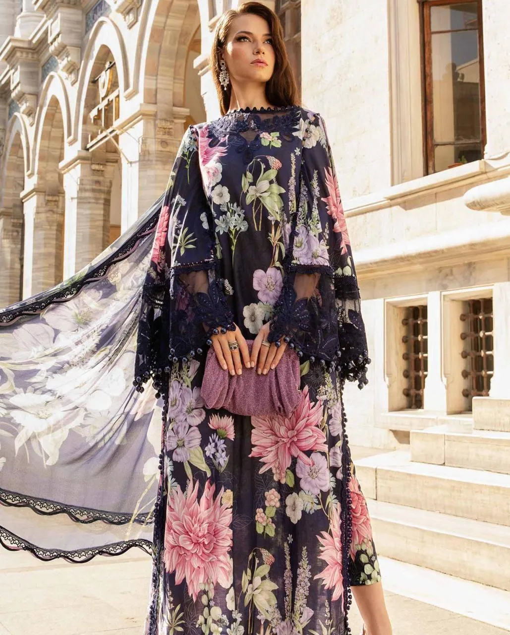 3 Pcs Women's Unstitched Printed Suit