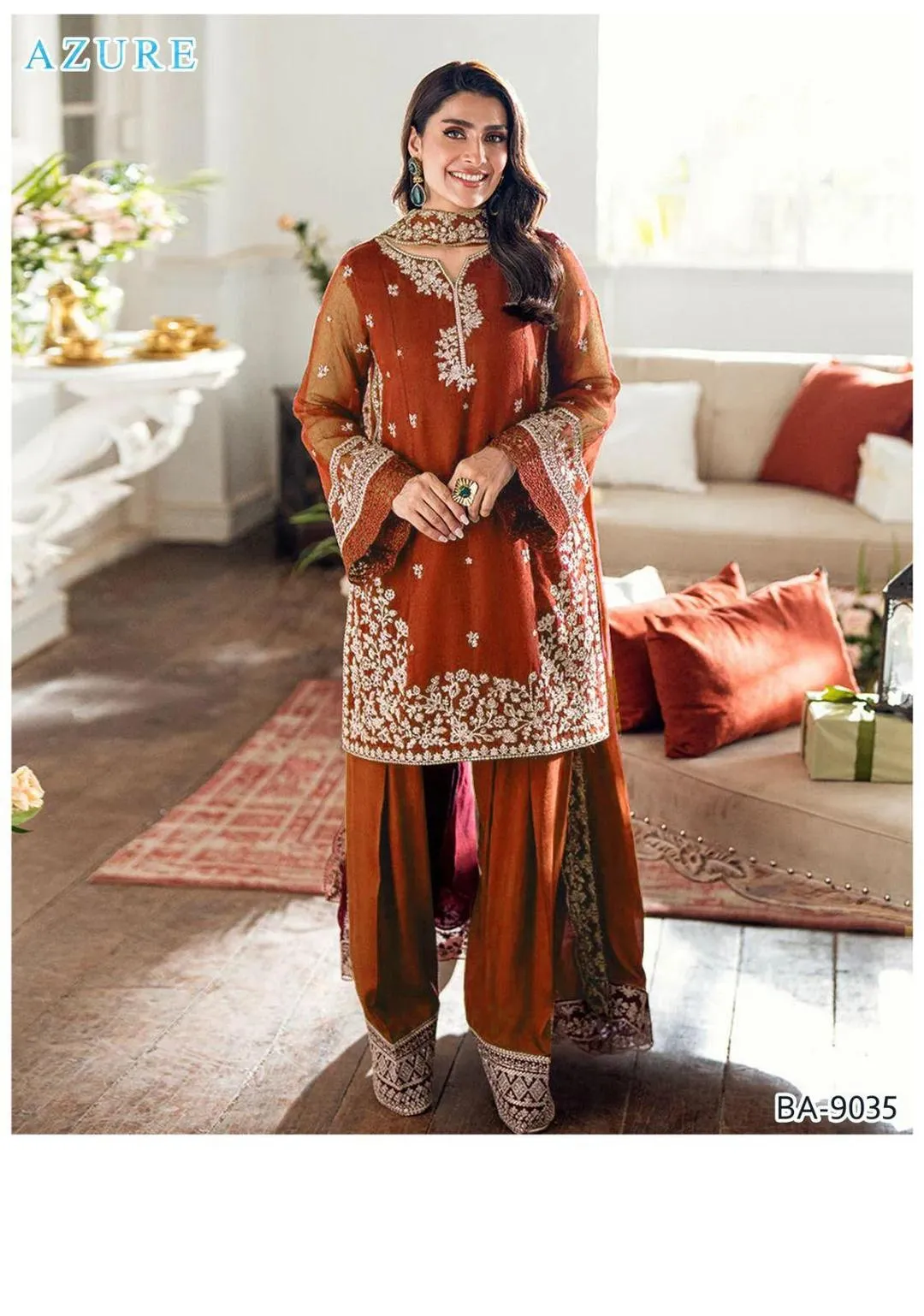 3 Pcs Women's Unstitched Embroidered Suit