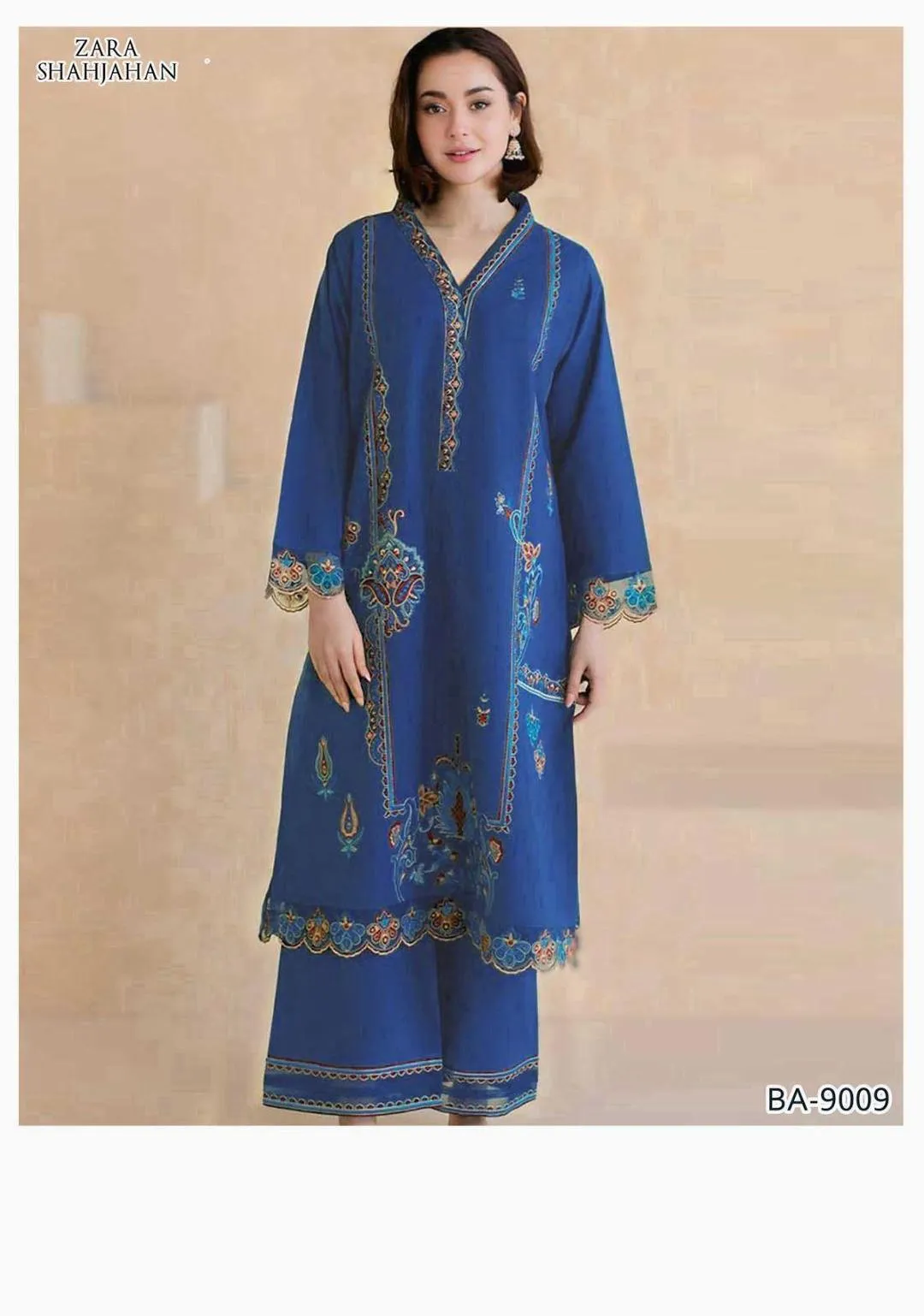 2 Pcs Women's Unstitched Embroidered Suit