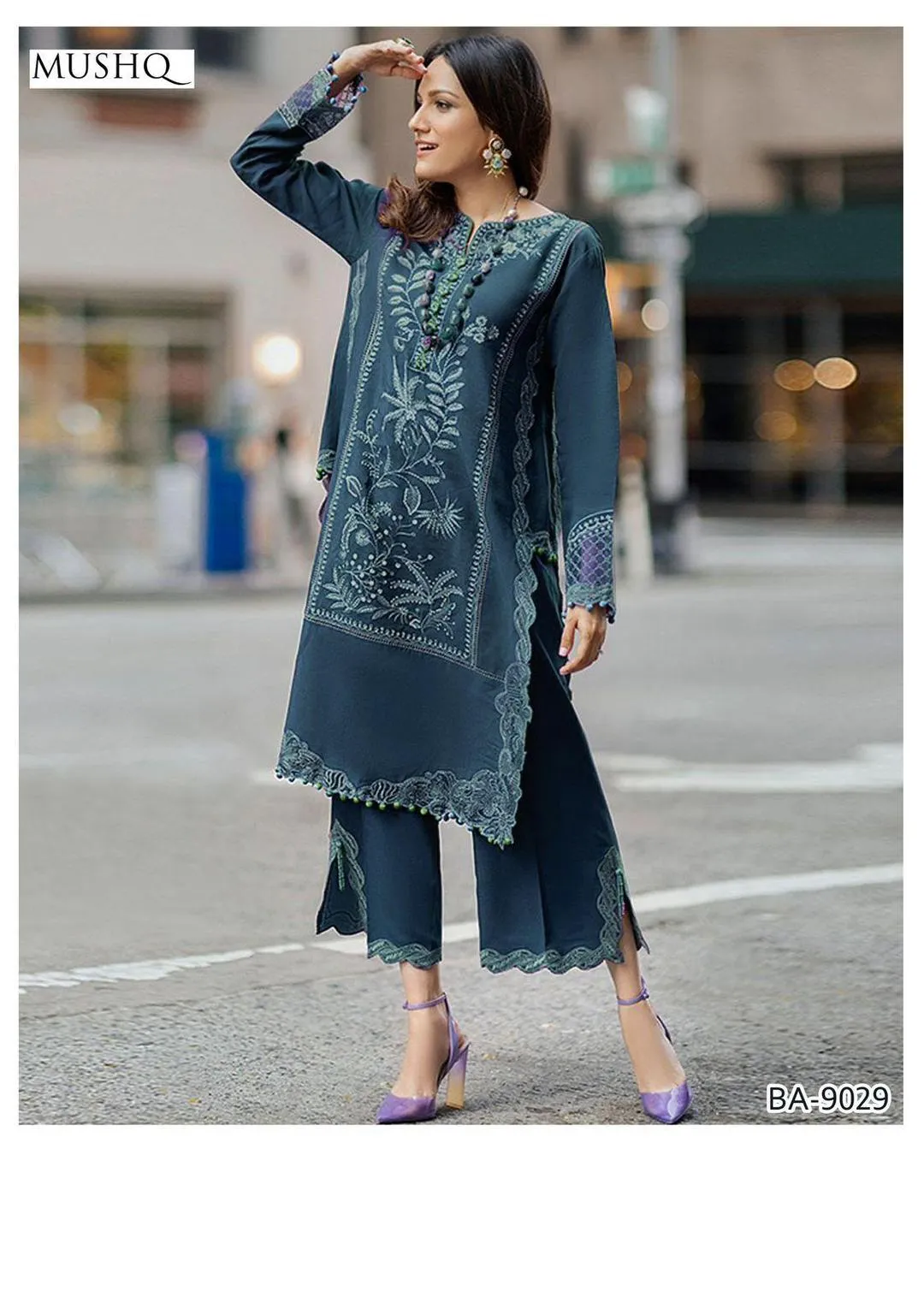 2 Pcs Women's Unstitched Embroidered Suit