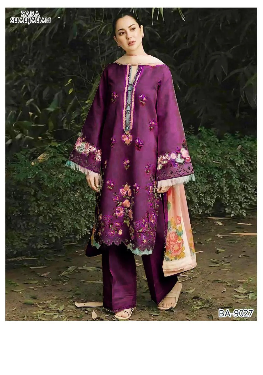 2 Pcs Women's Unstitched Embroidered Suit