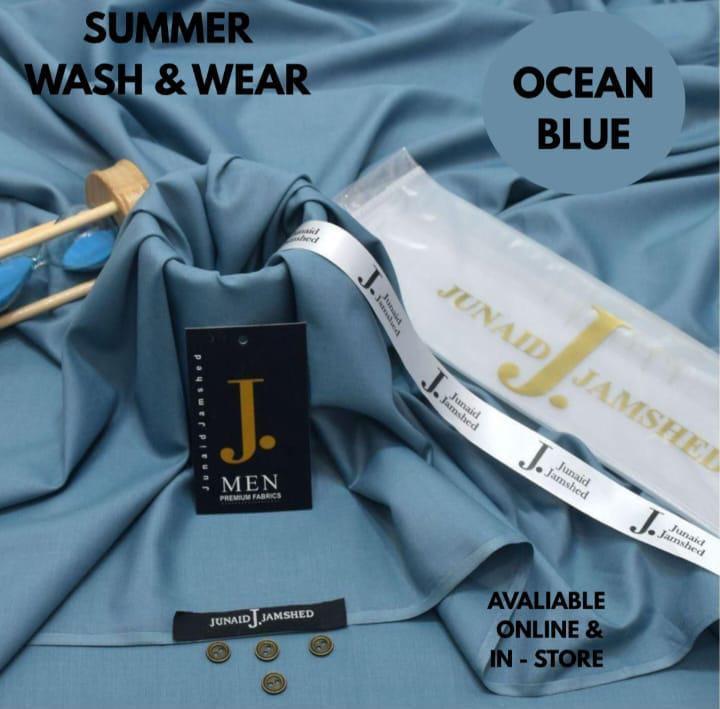 Men's Unstitched Wash And Wear Suit - Light Blue