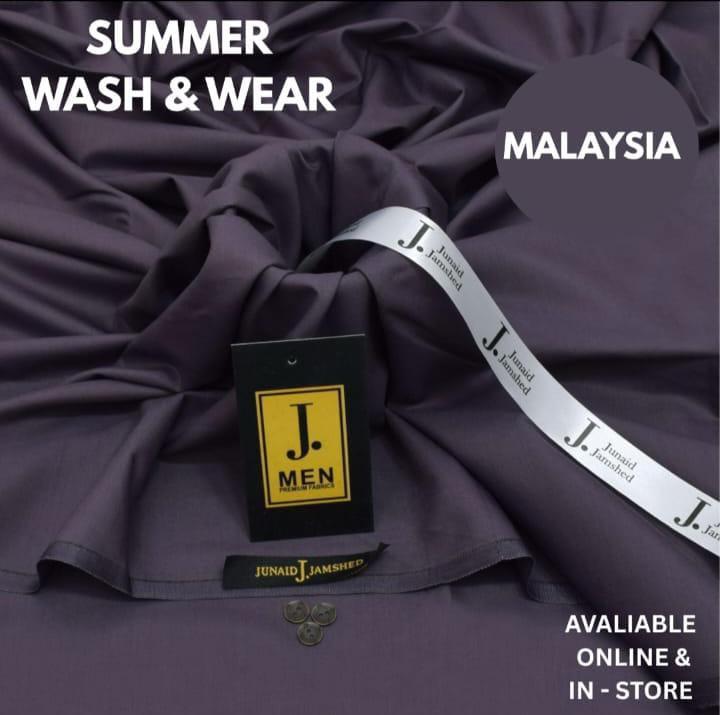 Men’s Unstitched Wash And Wear Suit - 4 Meter in Plain Purple