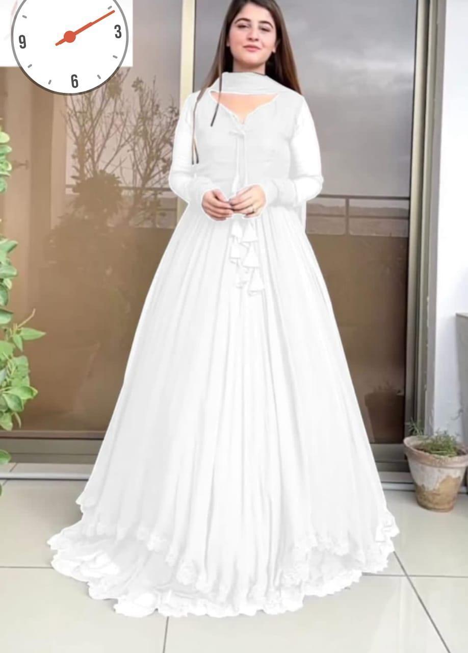 3 Pcs Women's Stitched Chiffon Embroidered Maxi Suit