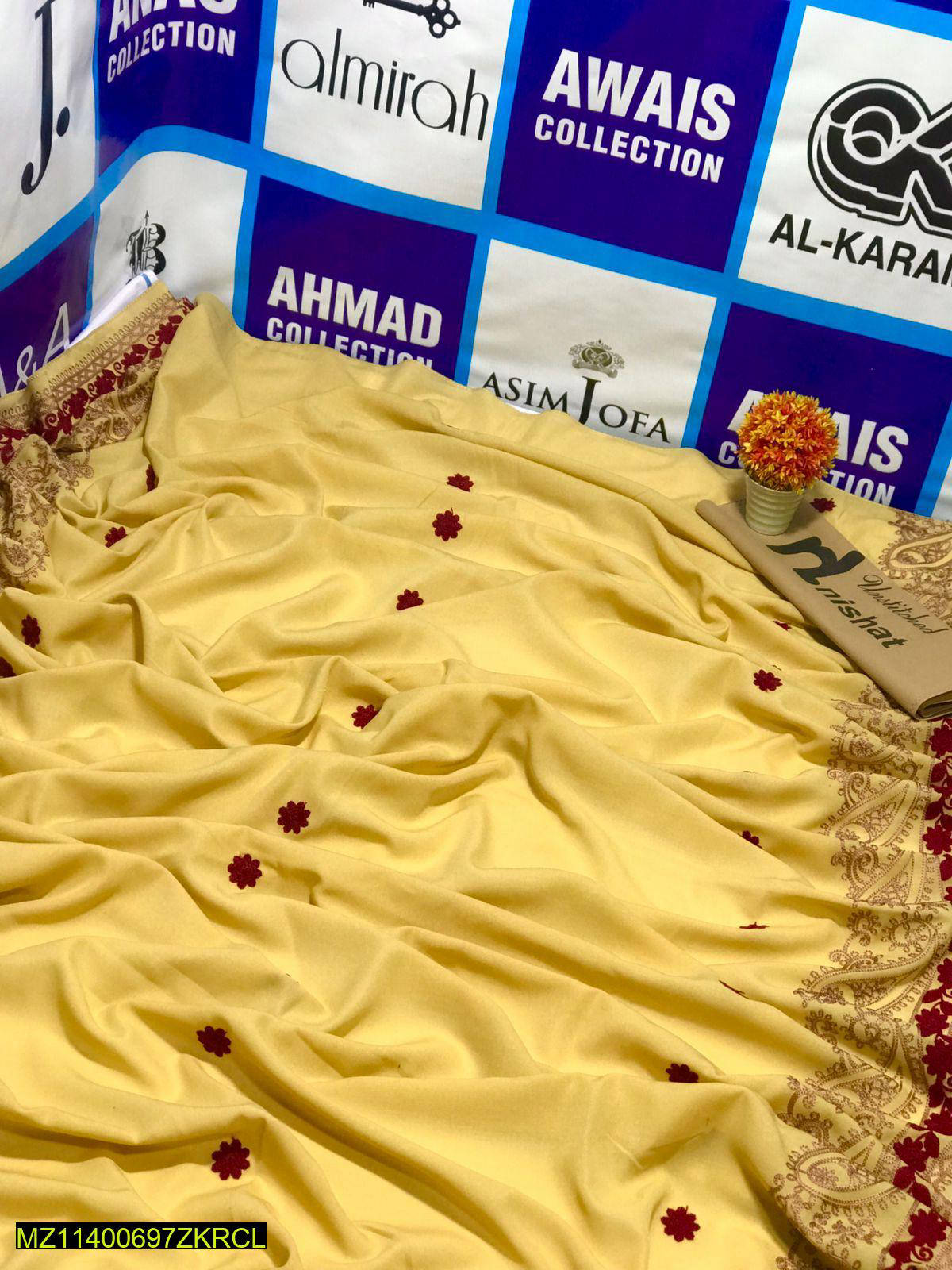 Lawn Embroidered Festive Women Shawl