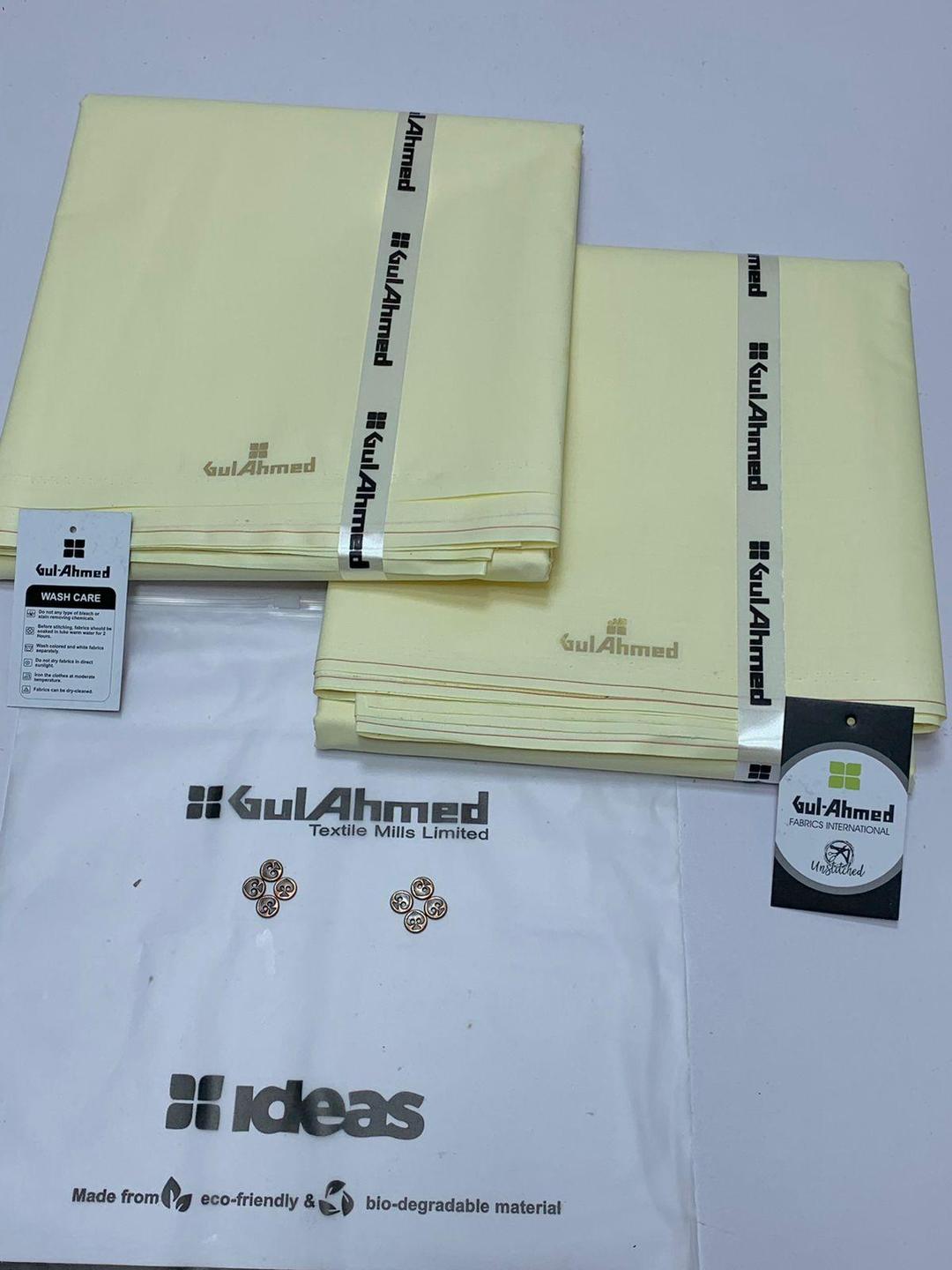 Men’s Unstitched Cotton Plain Suit