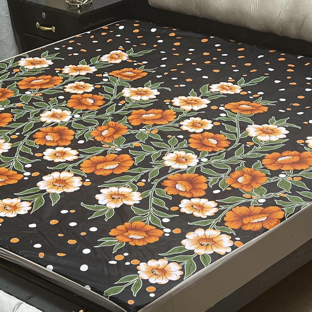 PU Printed Double Bed Mattress Cover