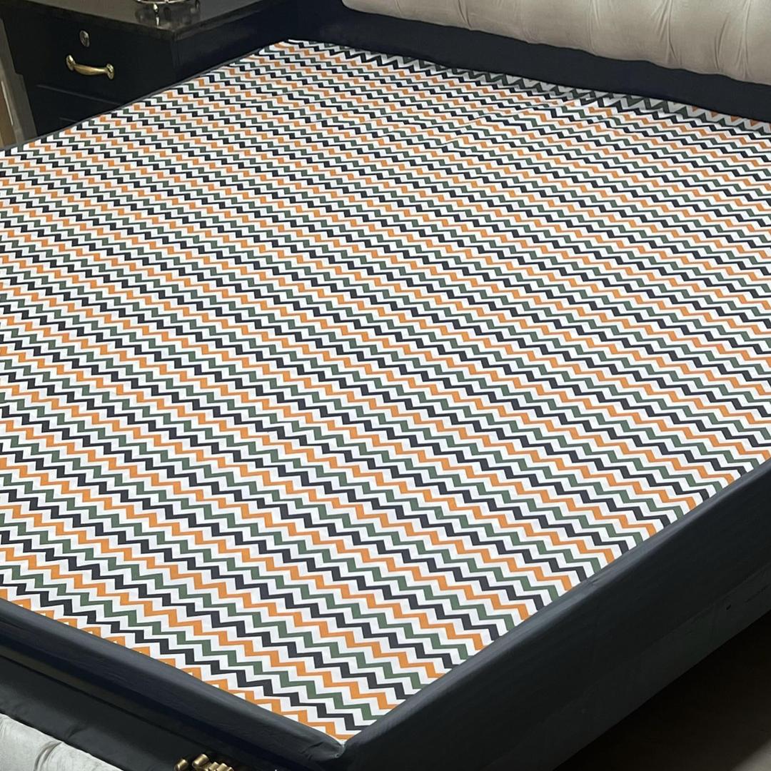 PU Printed Double Bed Mattress Cover