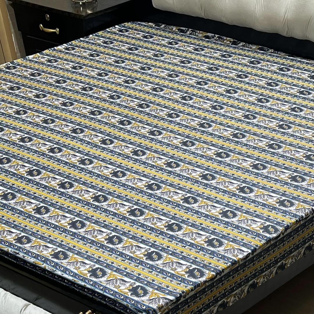 PU Printed Double Bed Mattress Cover