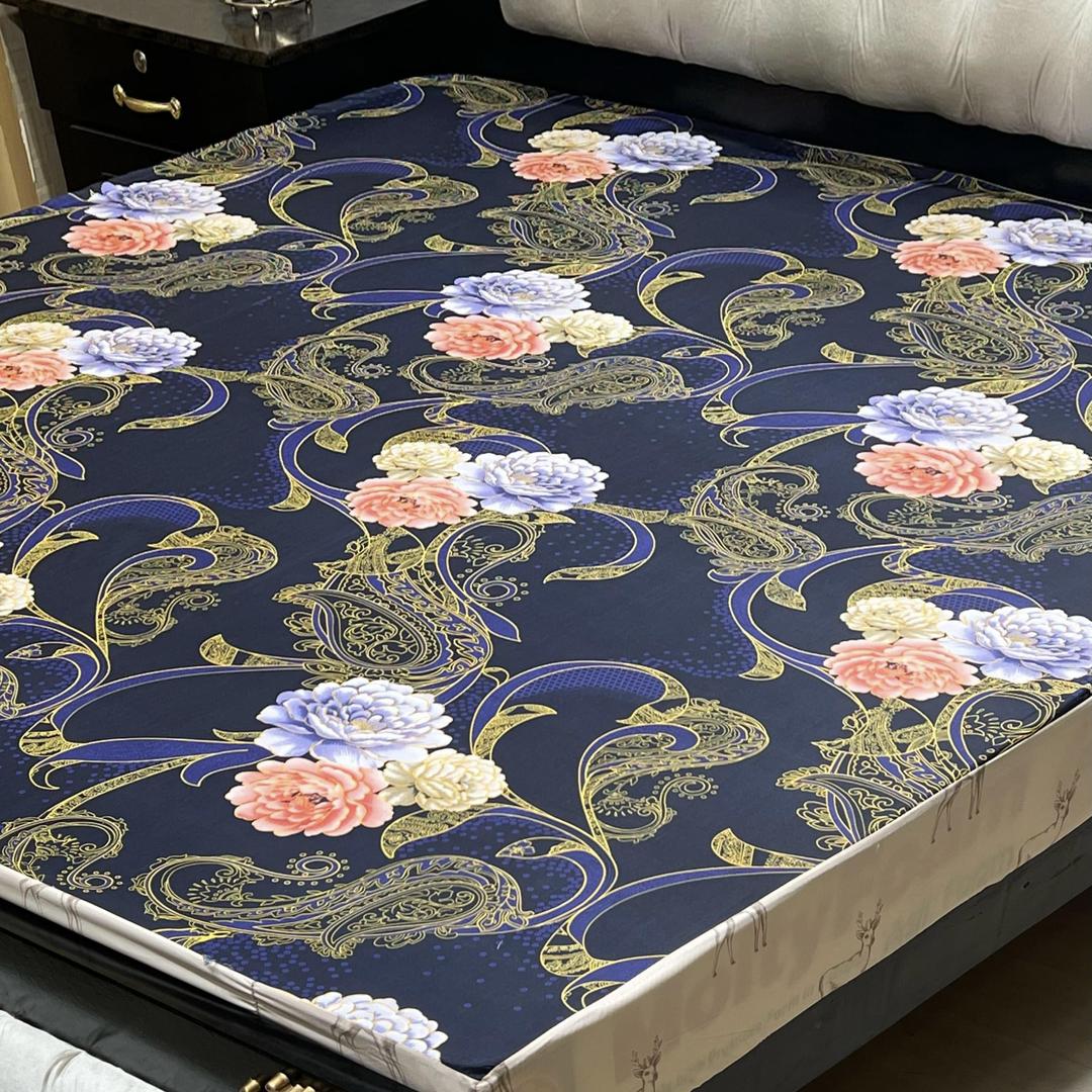 PU Printed Double Bed Mattress Cover