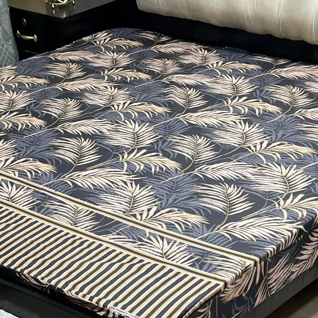 PU Printed Double Bed Mattress Cover