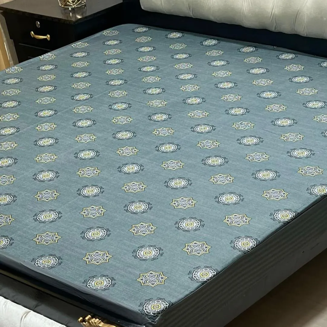 PU Printed Double Bed Mattress Cover