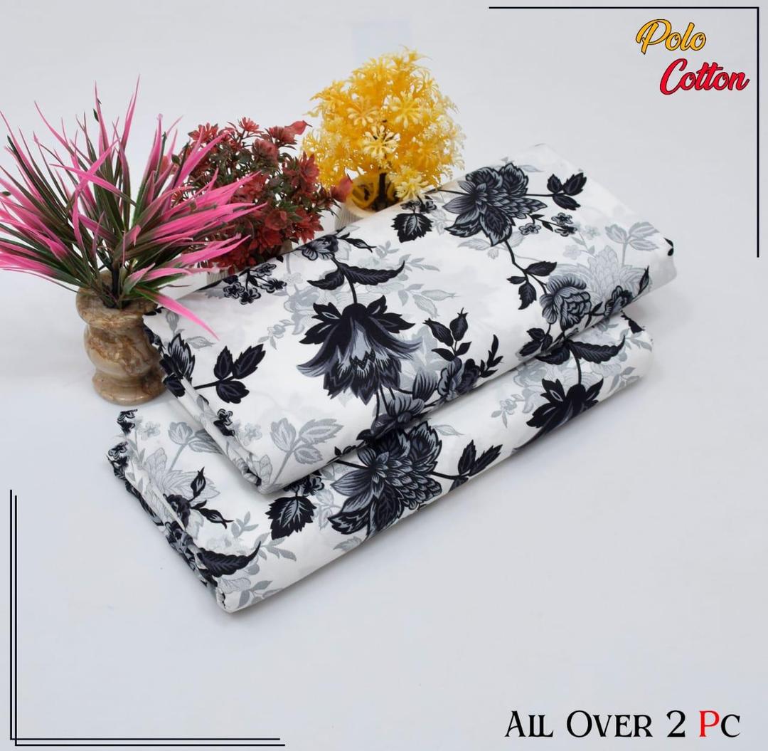 2 Pcs Women's Unstitched Printed Suit