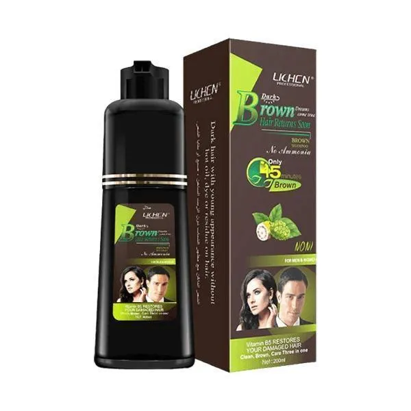 Lichun Hair Dye Hair Shampoo-Brown