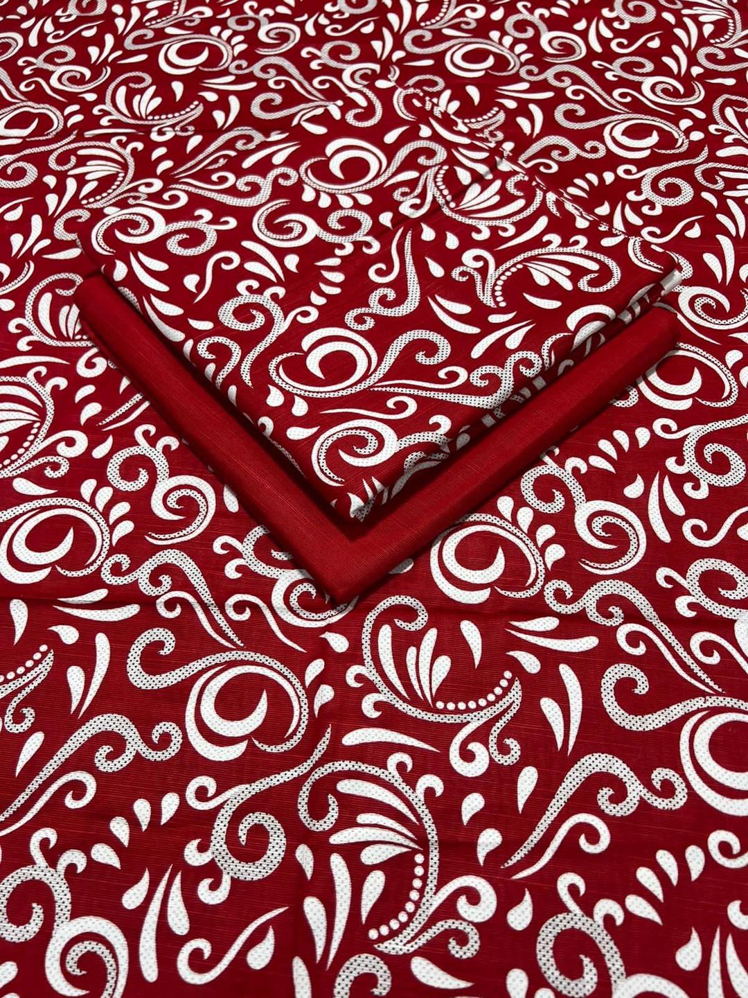 2 Pcs Women's Unstitched Khaddar Printed Suit