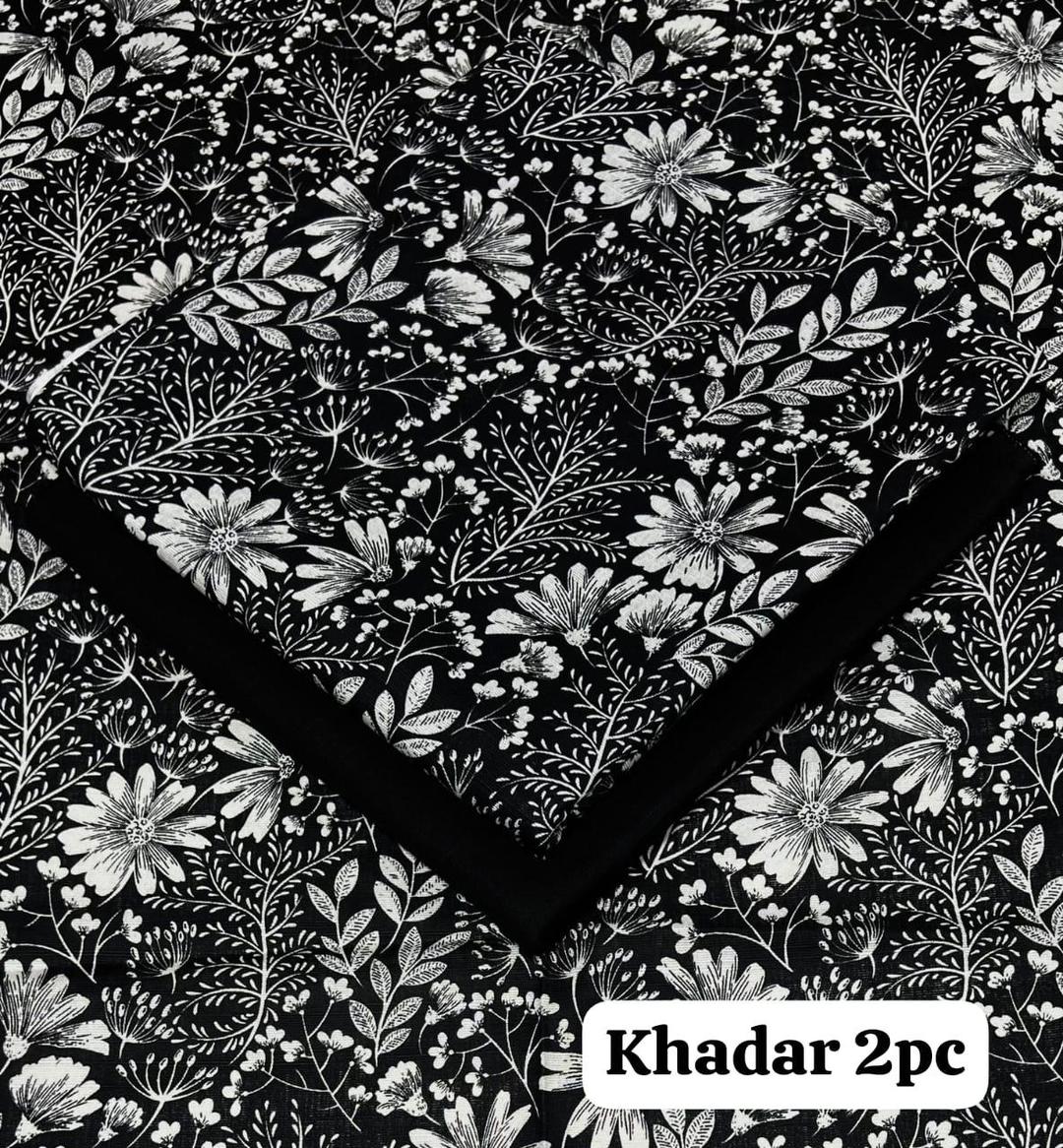 2 Pcs Women's Unstitched Khaddar Printed Suit
