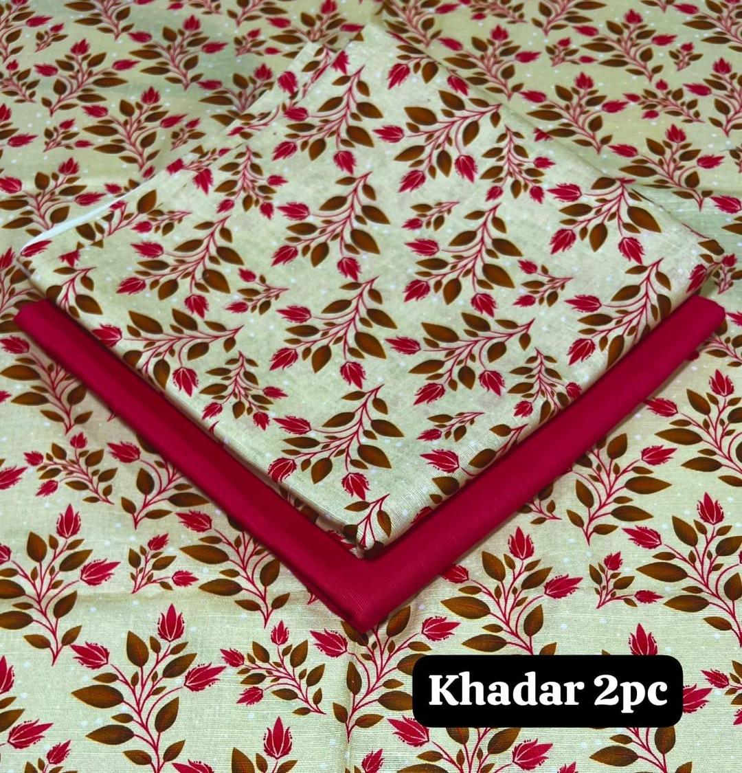2 Pcs Women's Unstitched Khaddar Printed Suit