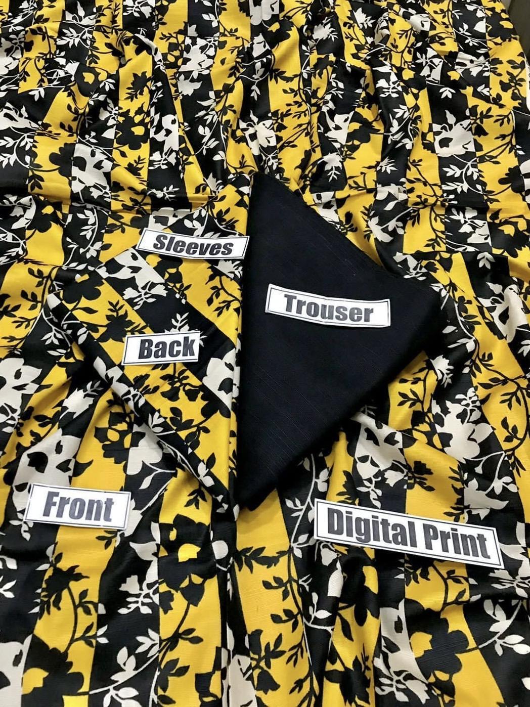 2 Pcs Women's Unstitched Khaddar Printed Suit