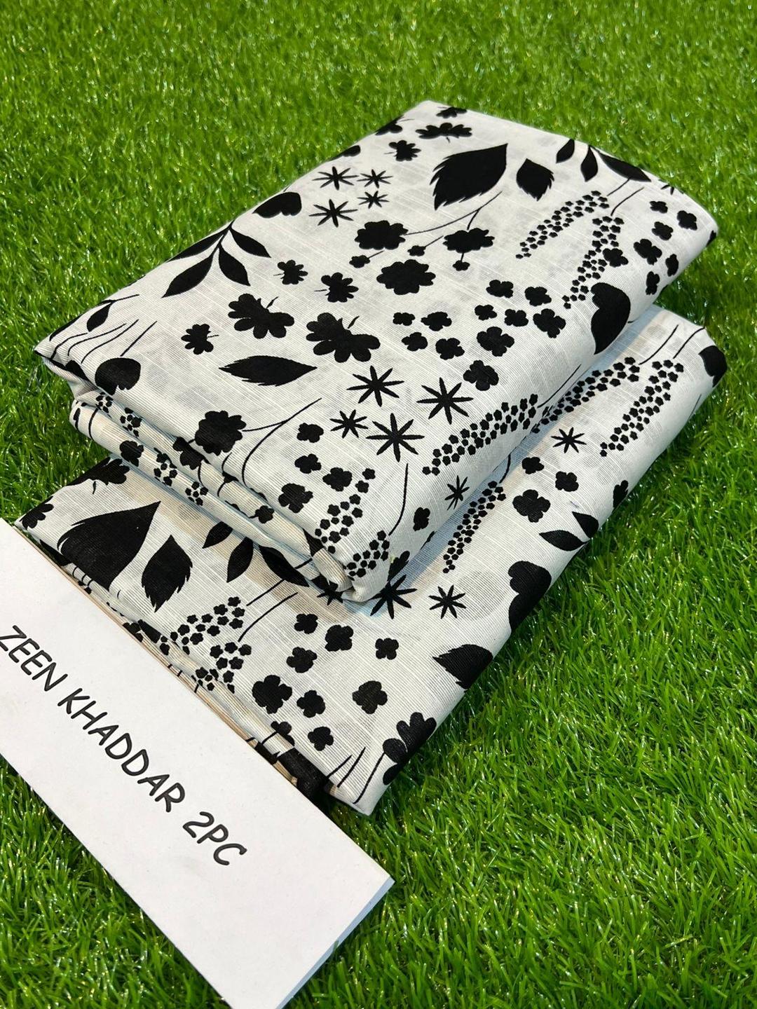 2 Pcs Women's Unstitched Printed Suit