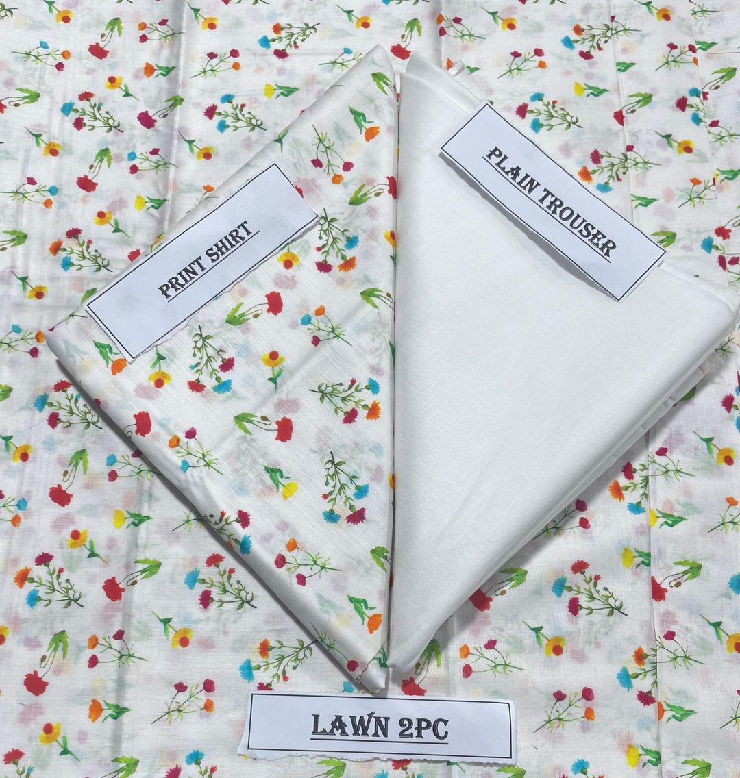 2 Pcs Women's Unstitched Printed Suit