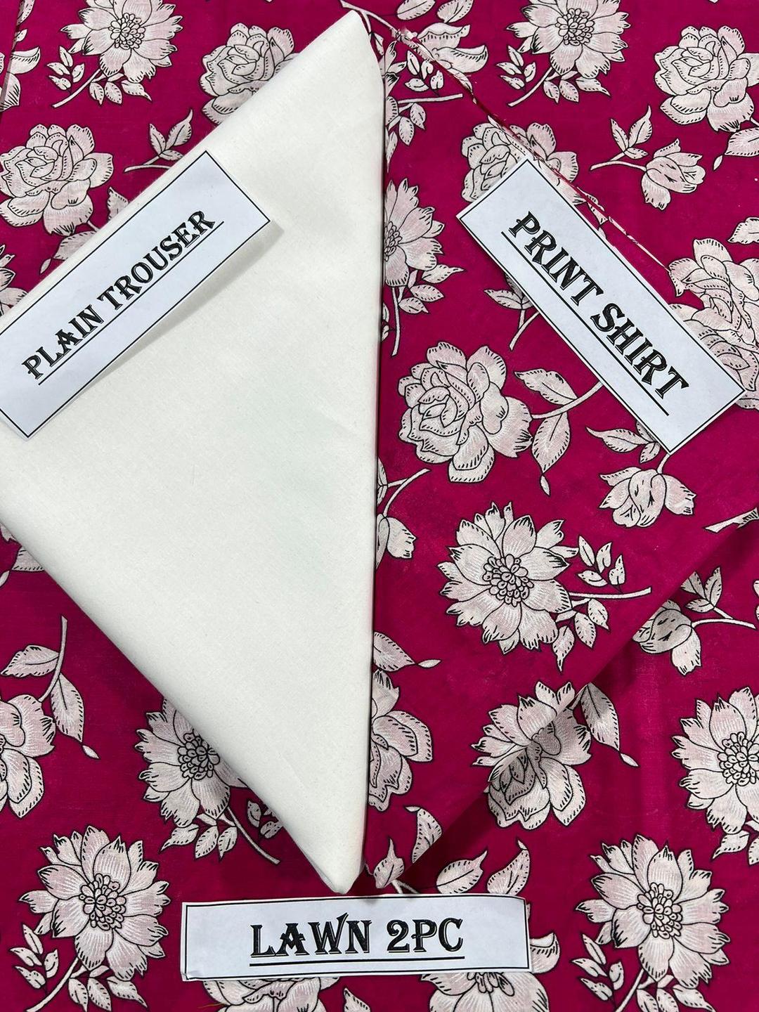 2 Pcs Women's Unstitched Printed Suit