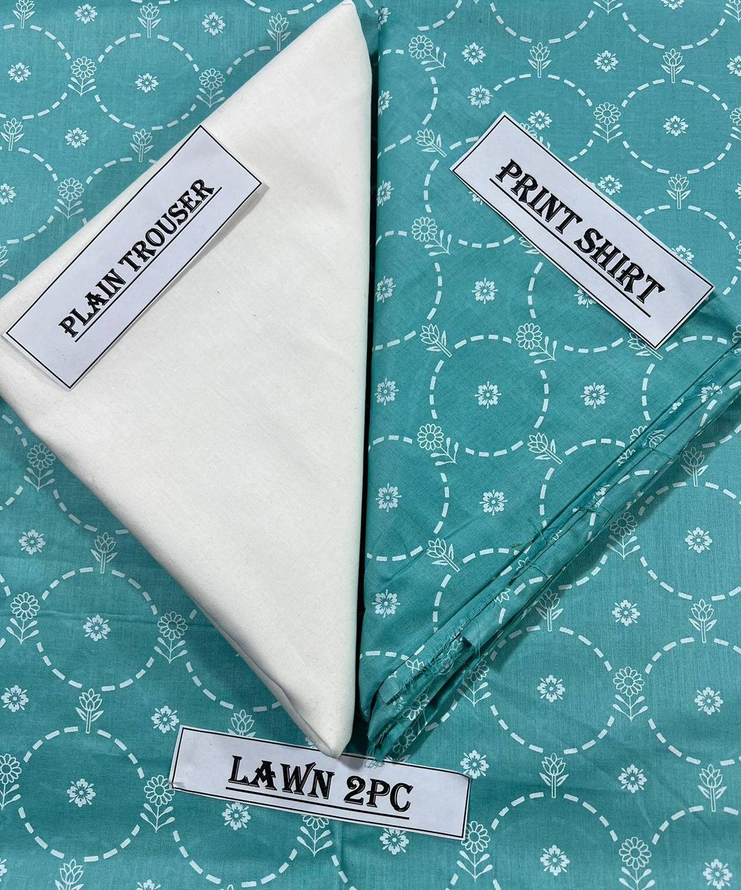 2 Pcs Women's Unstitched Printed Suit