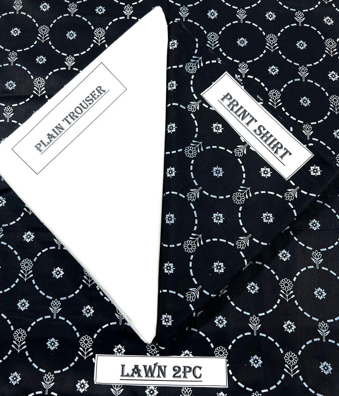 2 Pcs Women's Unstitched Printed Suit