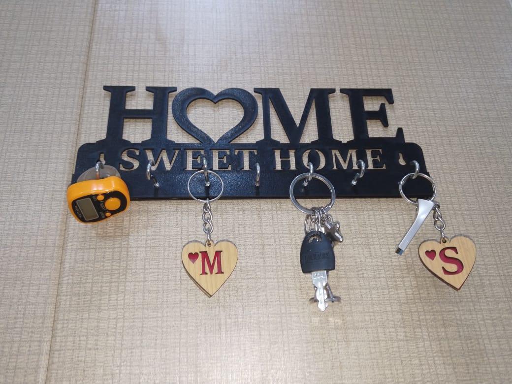 Home is Heart Wooden Keys Holder