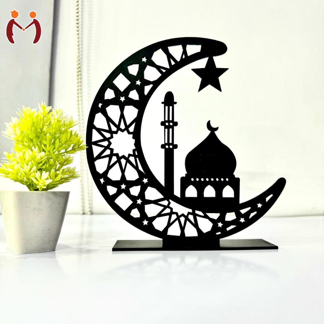 Masjid-e-Nabvi Decorative Moon Shaped Table Stand 