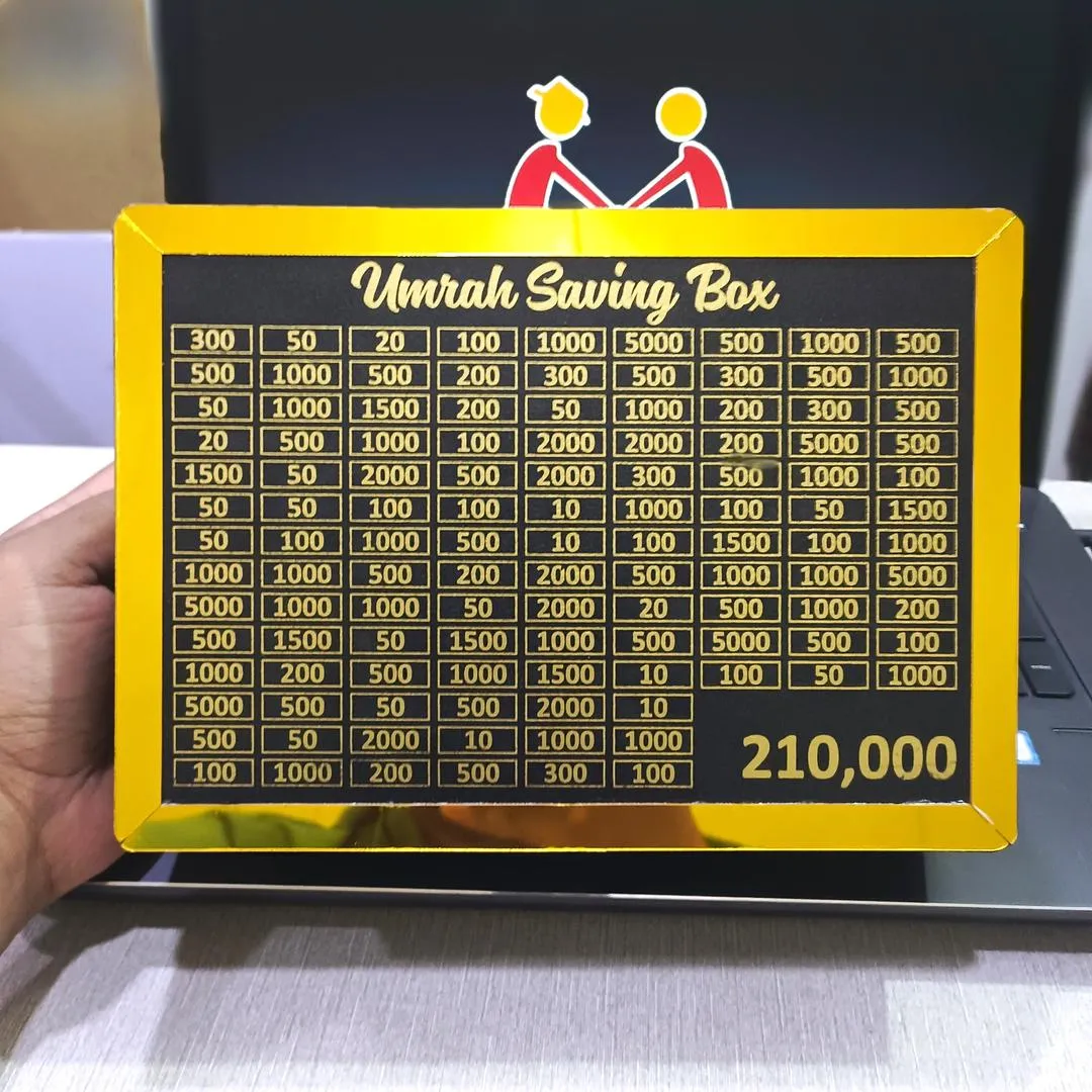 Umrah Saving Box Golden Black I Umrah Box I Umrah Gift Box I Umrah Money Box I 280 Days Plan