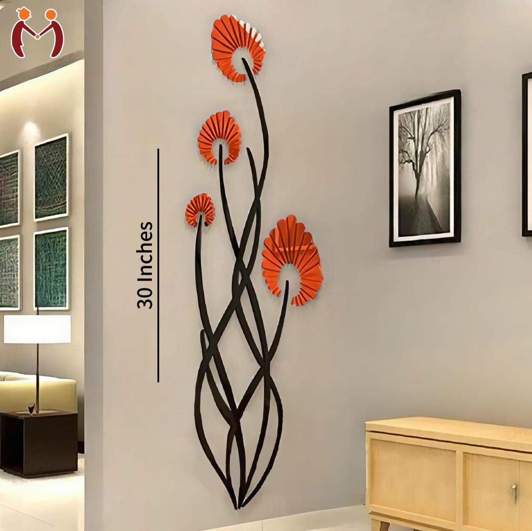 3D Flower Vase Wooden Wall Art