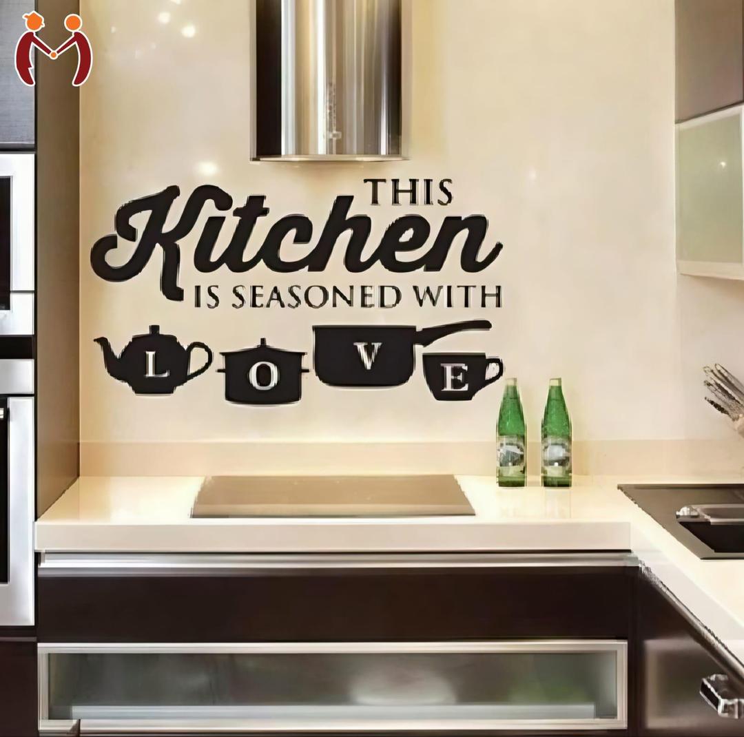 3D New Kitchen Love Wooden Wall Art