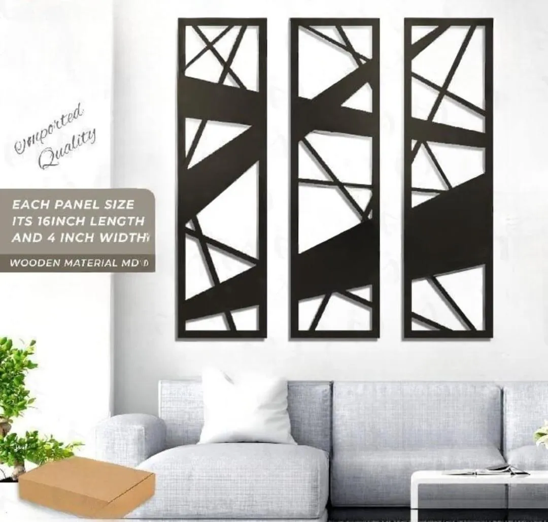 Laser Cutting Decorative Art Pack of 03 Wooden Farmes