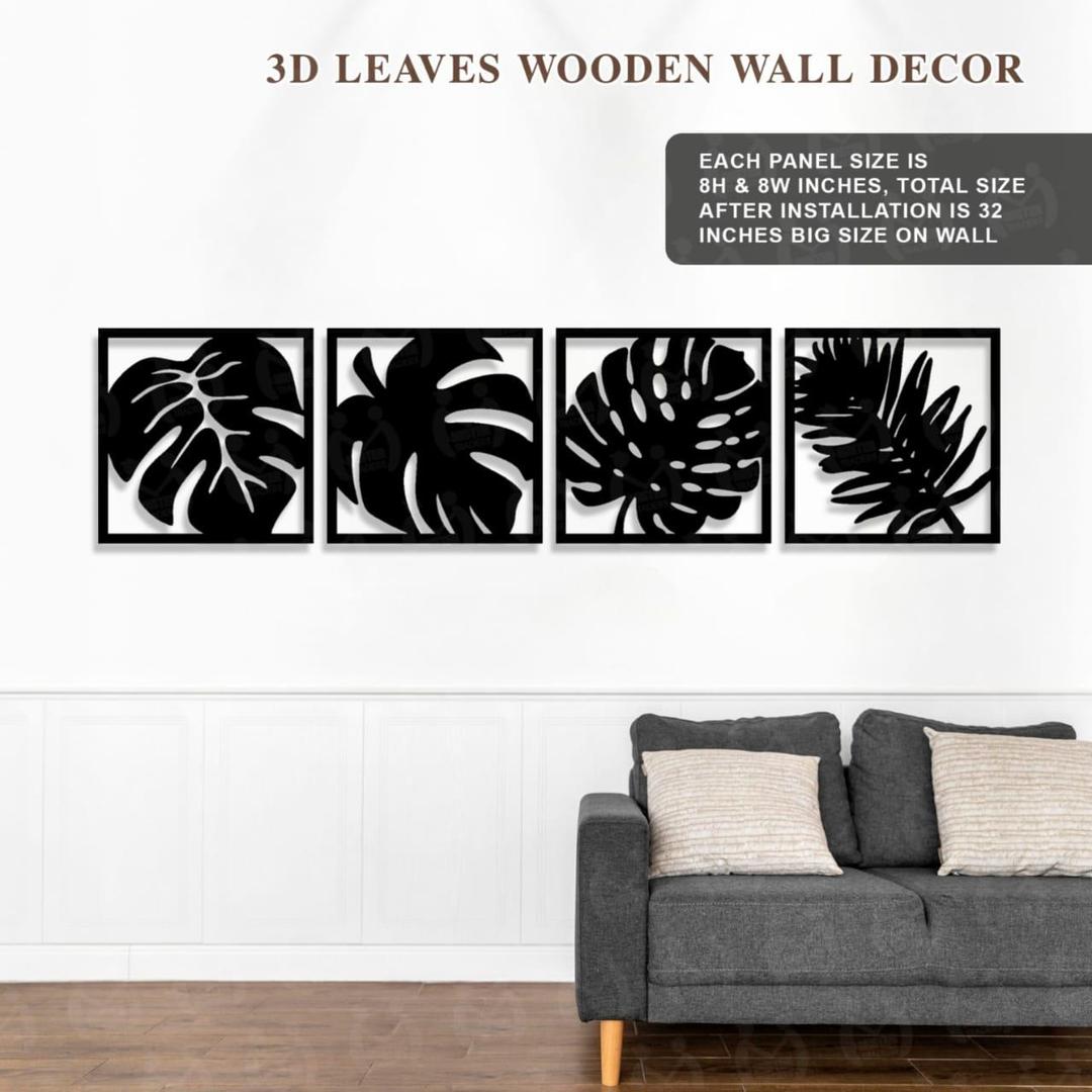 3D Tropical Leaf  Wall Art