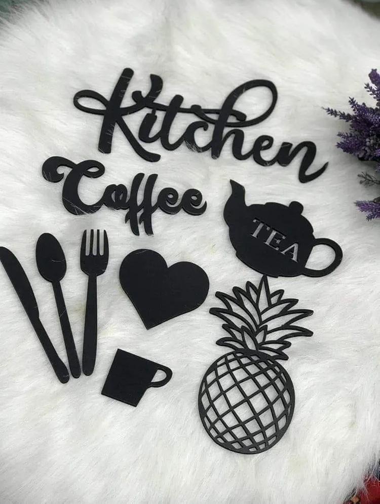 Kitchen Wooden Wall Art Decor
