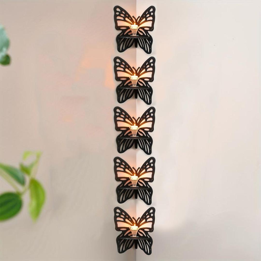 Aesthetic Wooden Butterfly Corner Shelve - Pack of 3