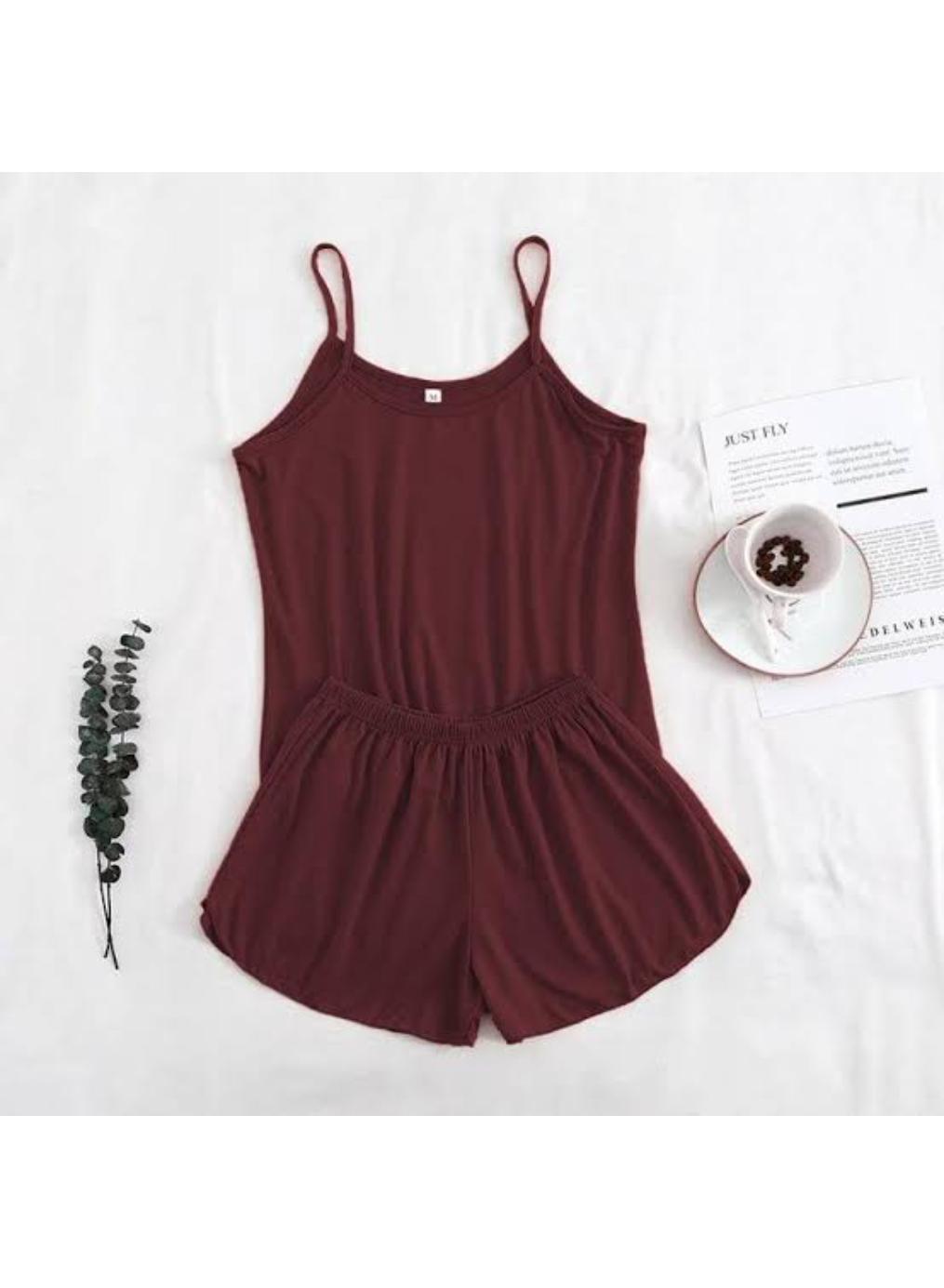 Cotton Jersey Plain Comfortable And Breathable Camisole Set