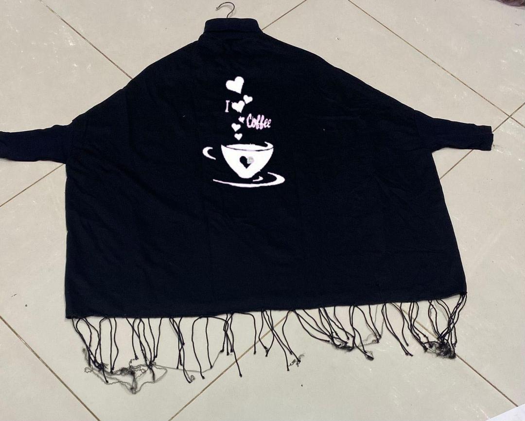 Women's Fleece Cup Printed Poncho