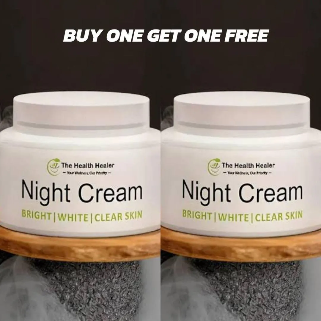 2 Pcs Brightening Night Cream - Hydrating & Nourishing Formula : Buy 1 Get 1 Free