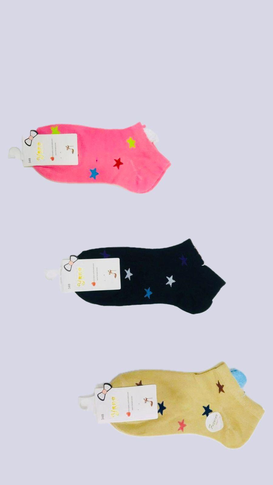 Women's Stars Ankle Length Socks, Pack Of 3